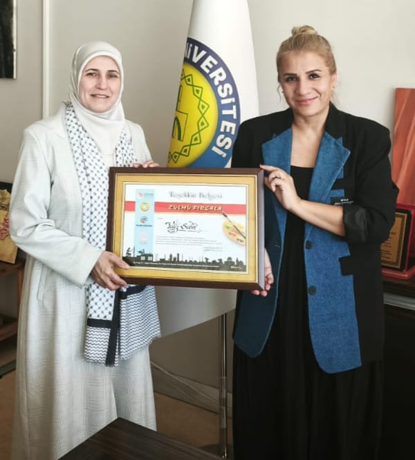 GAZZE FARKINDALIĞI PROJESİNE KATKI SUNAN DEKANLIĞIMIZA TEŞEKKÜR BELGESİ TAKDİM EDİLDİ